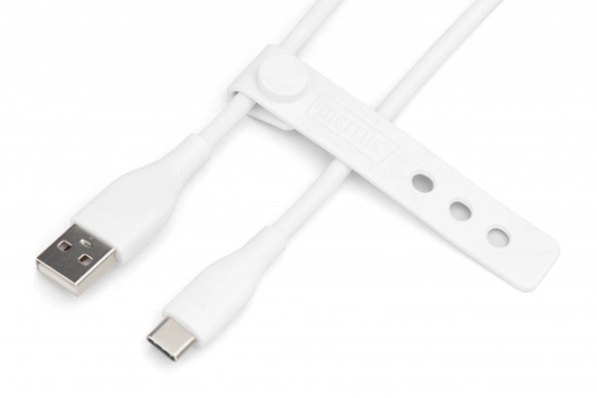 Siliónový nabíjací kábel USB-A - USB-C 0,5m biely