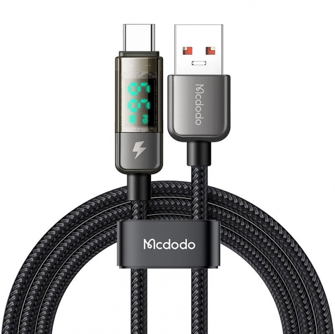 Kábel USB-A na USB-C s auto vypnutím 100W 1.2m čierny