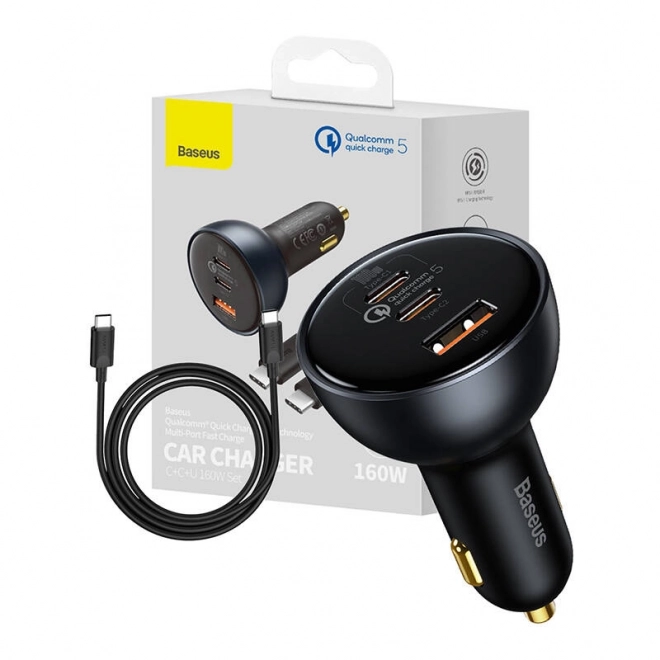 Nabíjačka do auta Baseus Qualcomm, USB, 2x USB-C