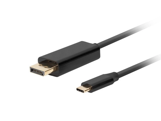 Kábel USB-C na DisplayPort 1.8M 4K 60Hz čierny