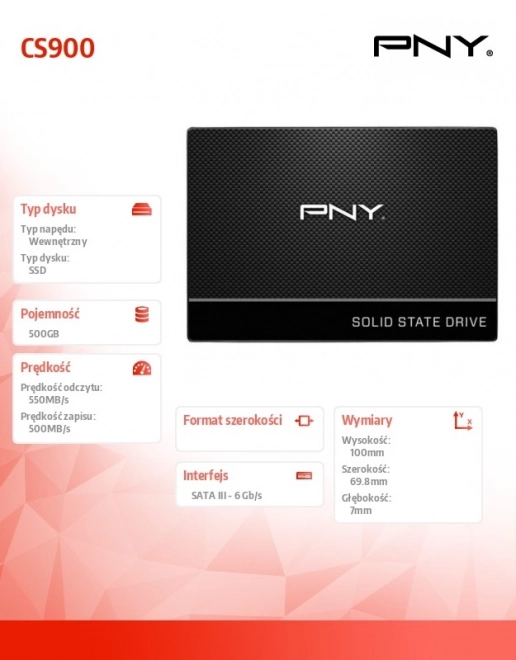 500GB SSD PNY pre upgrade HDD na SSD