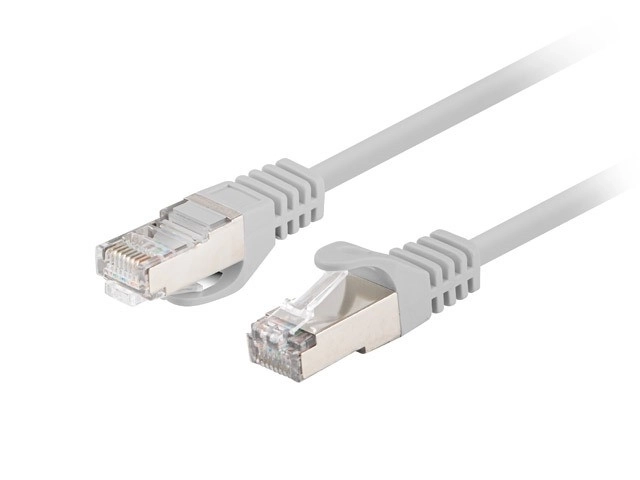 Patchcord kategórie 6 FTP 1 m – balenie 10 kusov, sivý