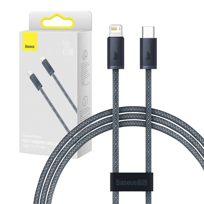 Kábel Baseus Dynamic USB Type-C na Lightning, 20W, 1m (šedý)