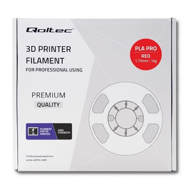Profesionálny filament do 3D tlače PLA Pro Červený 1,75mm 1kg