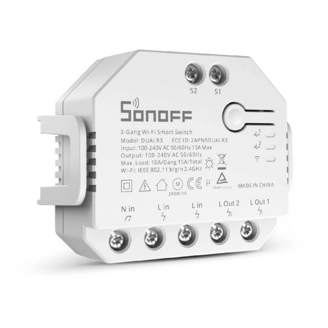 Inteligentný vypínač WiFi Sonoff Dual R3