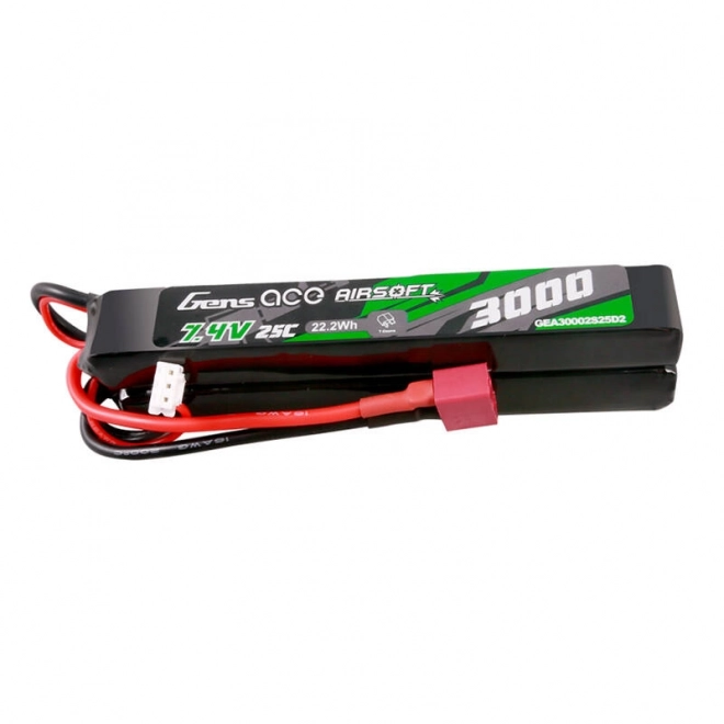 Airsoftová pištolová LiPo batéria Gens Ace 3000 mAh 7,4V