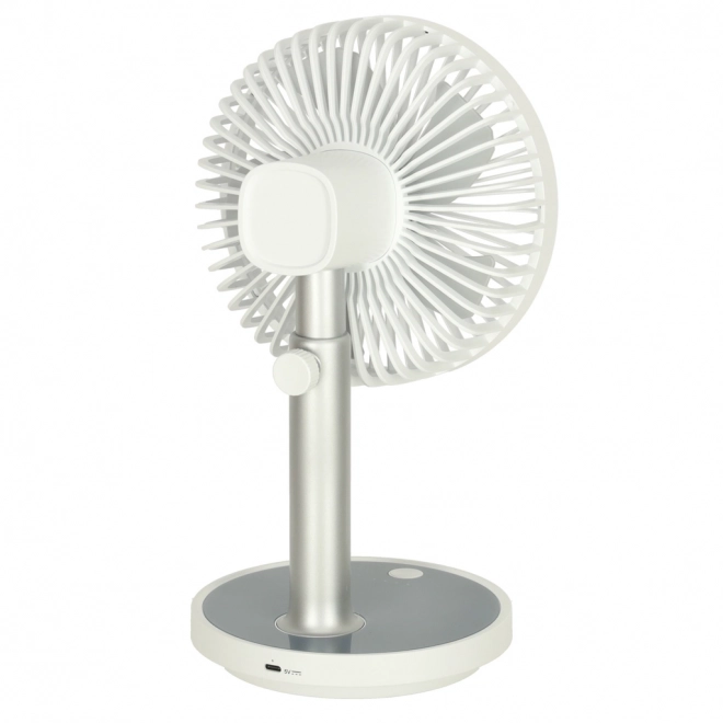 Biely bezdrôtový stolný ventilátor 30 cm