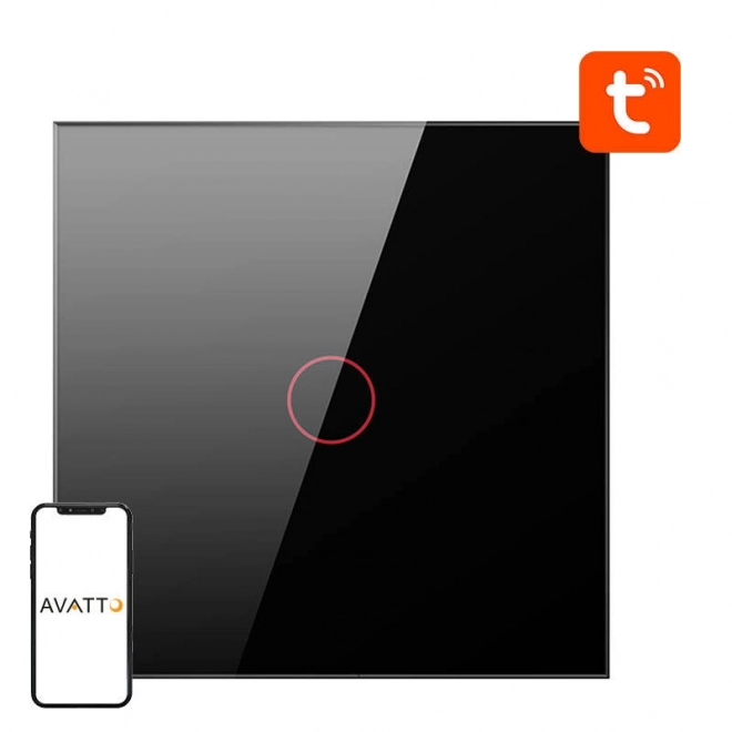 Inteligentný vypínač svetiel ZigBee Avatto 1 tlačidlo čierny