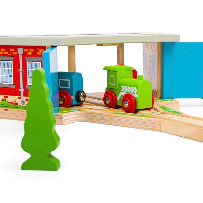 Bigjigs Rail Trojité depo