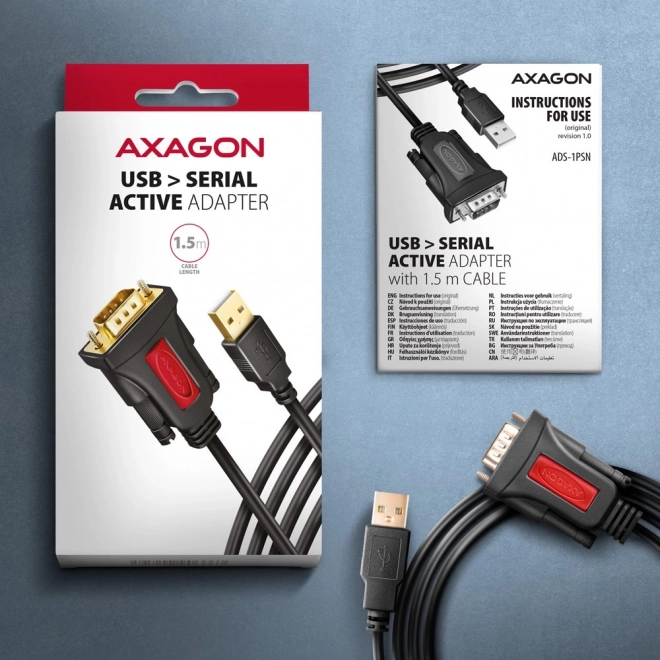 USB 2.0 na RS-232 adaptér 1,5 m kábel s čipom Prolific