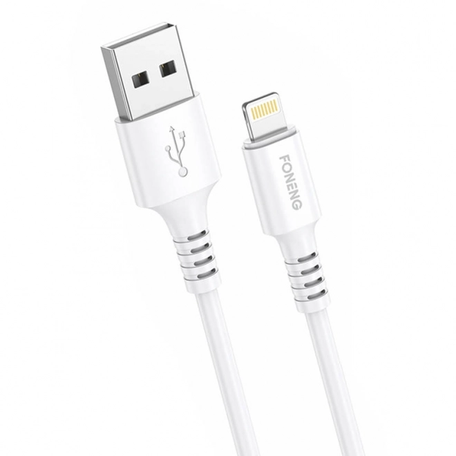 Kabel USB na Lightning Foneng X85 iPhone 3A Quick Charge 1m biely