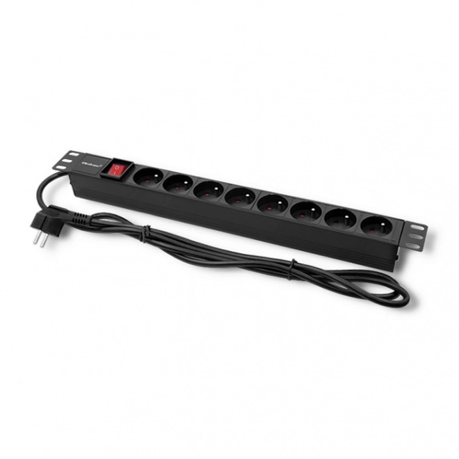 Listva na prúd do skrine RACK 1U - 16A, PDU, 8xFRENCH, 2m