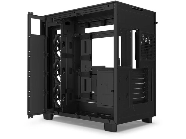 Počítačová skriňa NZXT H9 Flow s oknom čierna