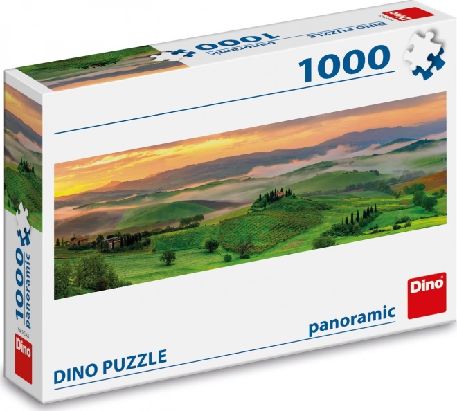 Panoramatické puzzle Val d’Orcia, Toskánsko, Taliansko 1000 dielikov