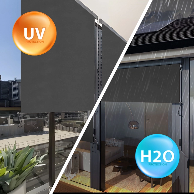 Zvislá rolovacia markíza na balkón a terasu v béžovej farbe od MultiGarden