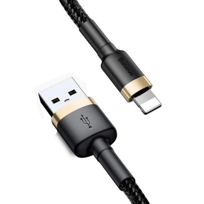 USB kábel Lightning Baseus Cafule 3m zlatá čierna