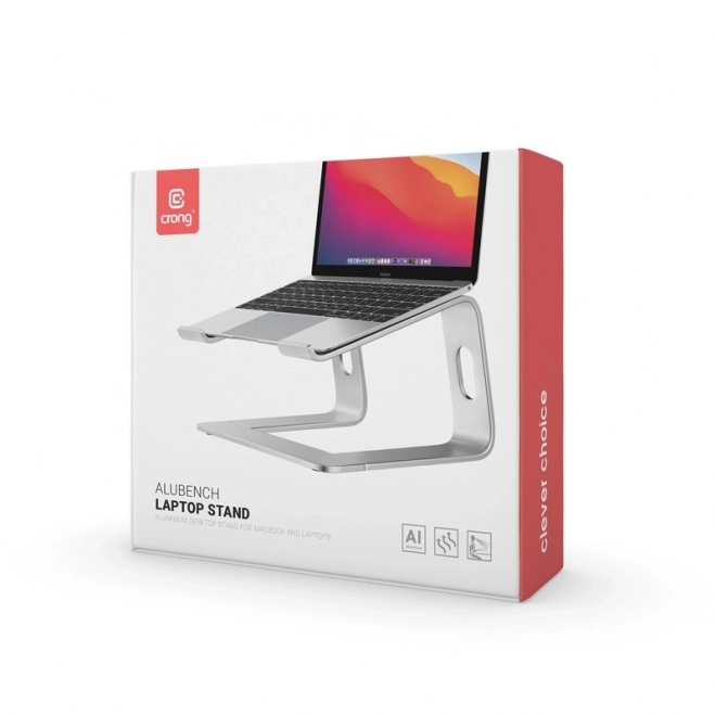 Hliníkový stojan na notebook AluBench strieborný