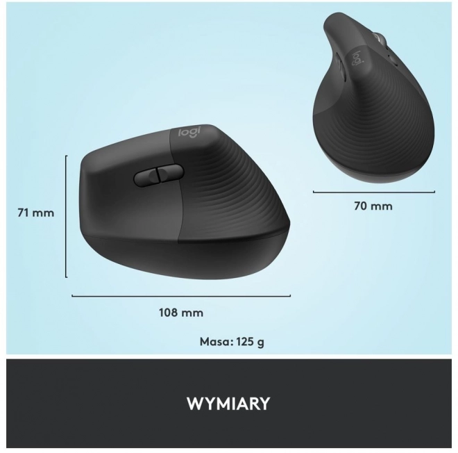 Ergonomická vertikálna myš Logitech Lift pre pravákov