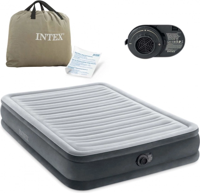 Nafukovacia dvojlôžková matrac s automatickou pumpou 191 × 137 cm INTEX