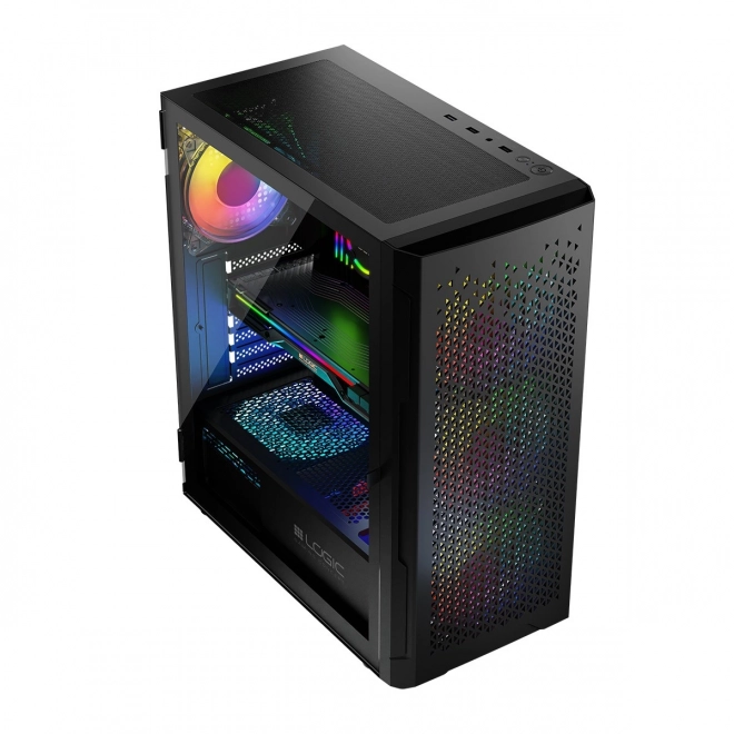 Počítačová skrinka LOGIC Aramis ARGB Midi USB 3.0 Čierna