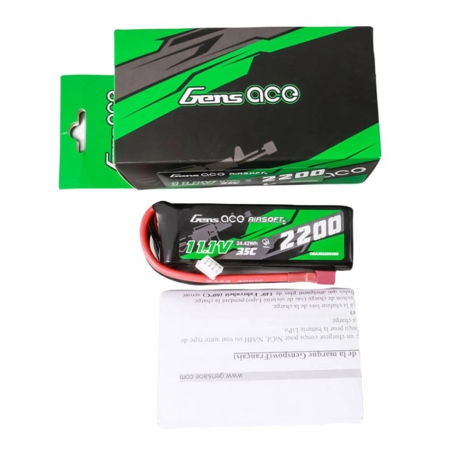 Lipo batéria pre Airsoft Gens Ace 11,1V 2200mAh