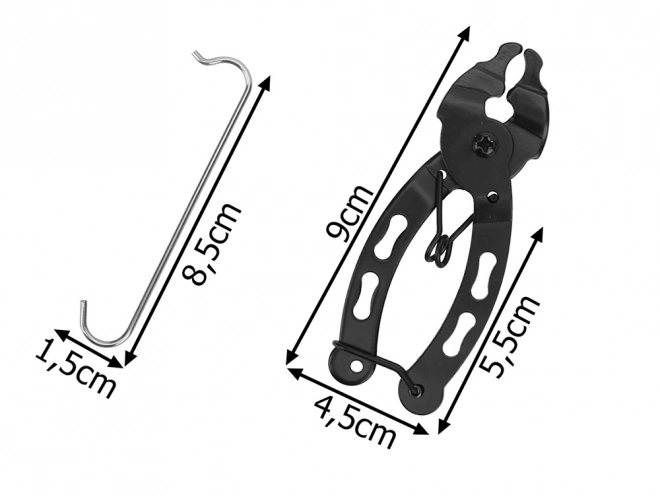 Kliešťový kľúč na montáž a demontáž reťaze pre bicykel