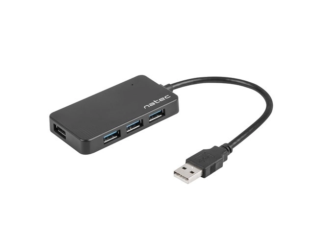 Koncentrátor USB 4 porty čierny