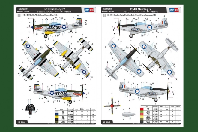 Plastikový model lietadla P-51D Mustang IV Fighter