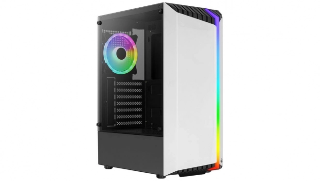 Biela skrinka Bionic TG RGB USB 3.0 Mid Tower