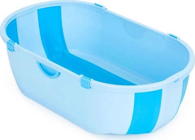 Skladacia detská vanička s vypúšťacím štopľom modrá ECOTOYS