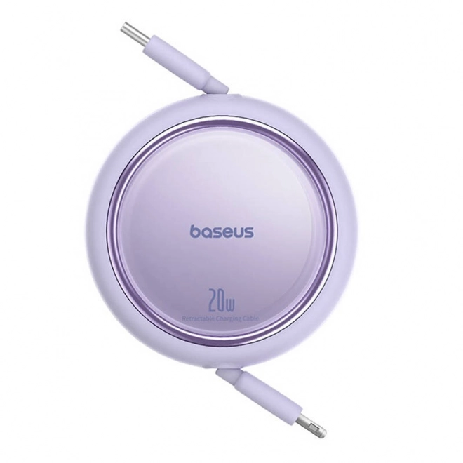 Nabíjací kábel Baseus Free2Pull USB-C na Lightning 20W fialový