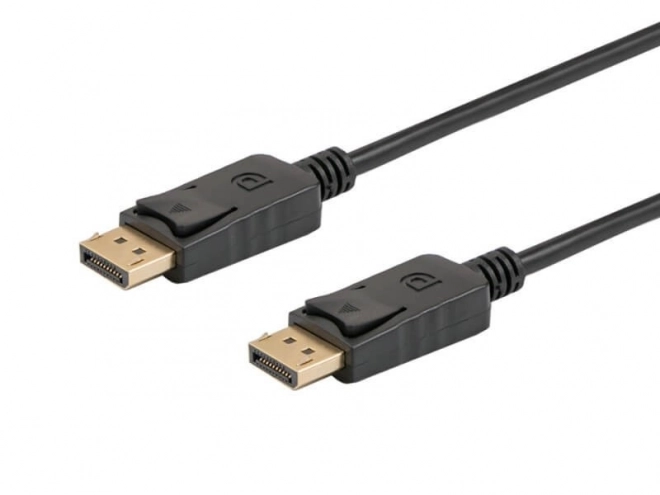 Kábel DisplayPort 1.2 2m čierny s pozlátenými koncovkami