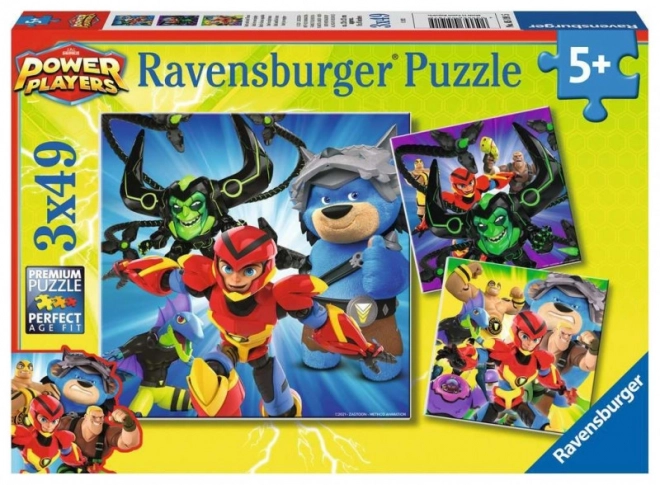 Ravensburger puzzle Power Players 3x49 dielikov