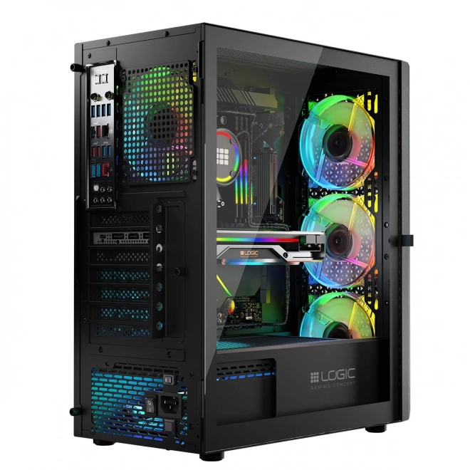 Počítačová skrinka LOGIC Aramis ARGB Midi USB 3.0 Čierna