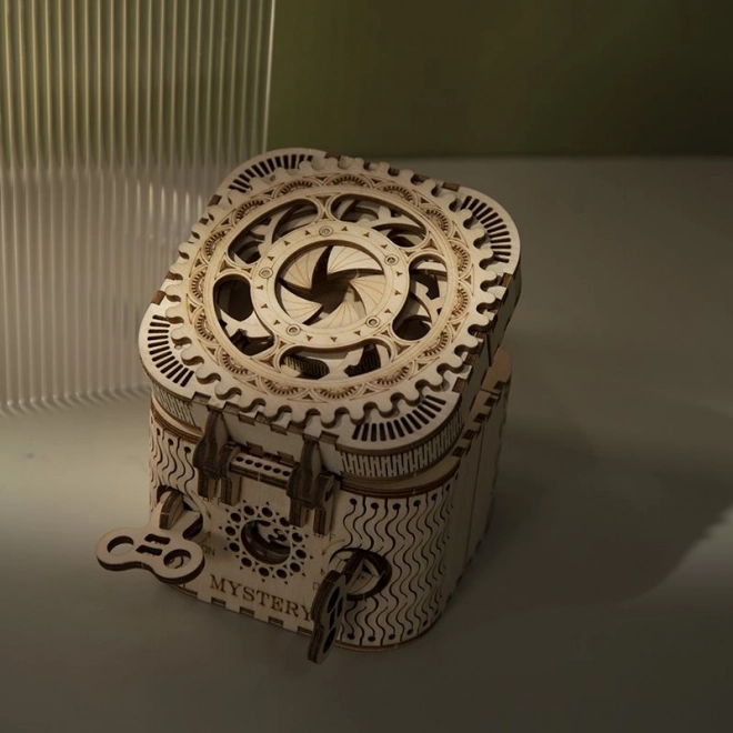 RoboTime 3D drevené mechanické puzzle Šperkovnica
