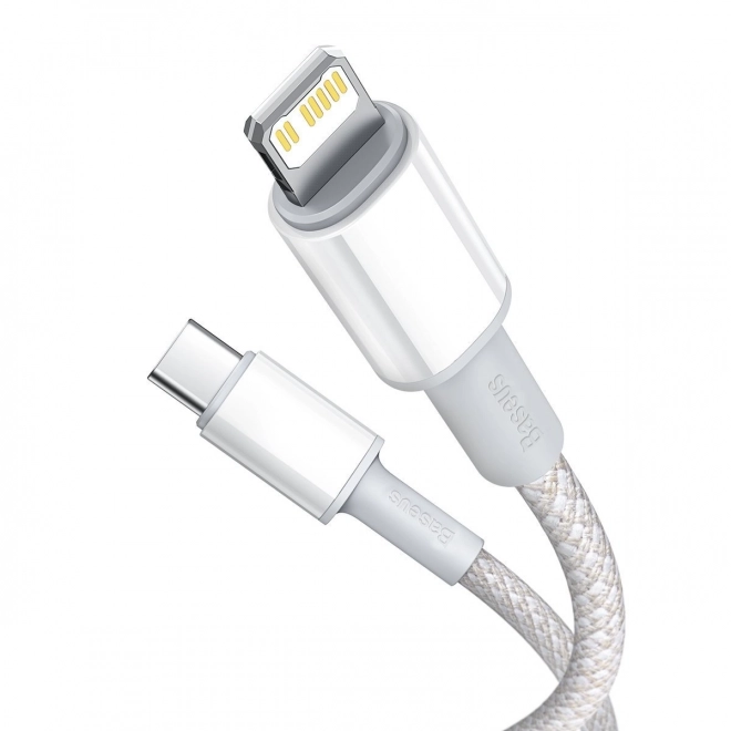 USB-C na Lightning kábel Baseus s vysokou hustotou opletenia, 20W, PD, 2m (biely)