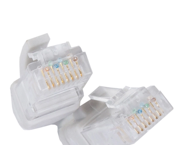 Pozlátené konektory RJ45
