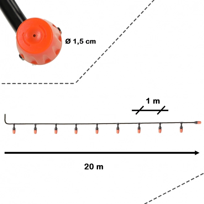 Vodná záhradná hmla - 20 metrov