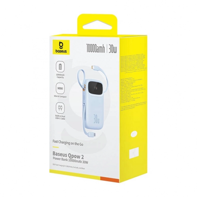 Externá nabíjačka Baseus QPow 2 10000mAh 30W modrá