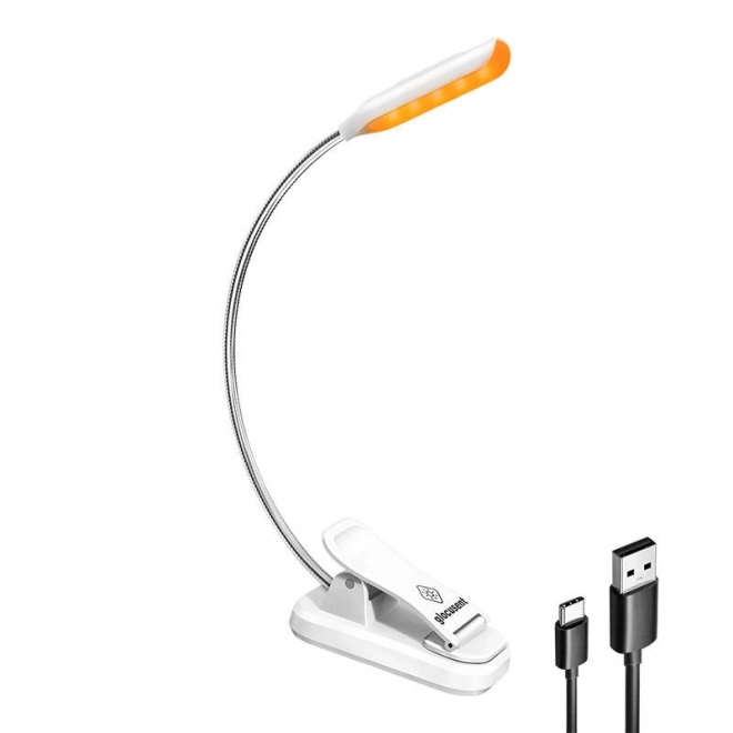 Bezdrôtová lampa s klipom Glocusent USB-C biela