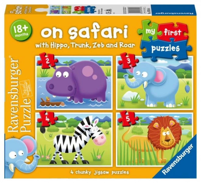 Ravensburger Moje prvé puzzle: Na safari 4v1