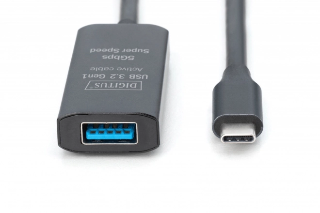 Aktívny predlžovací kábel USB-C - USB-A 10m, USB 3.2 Gen1 5Gbps