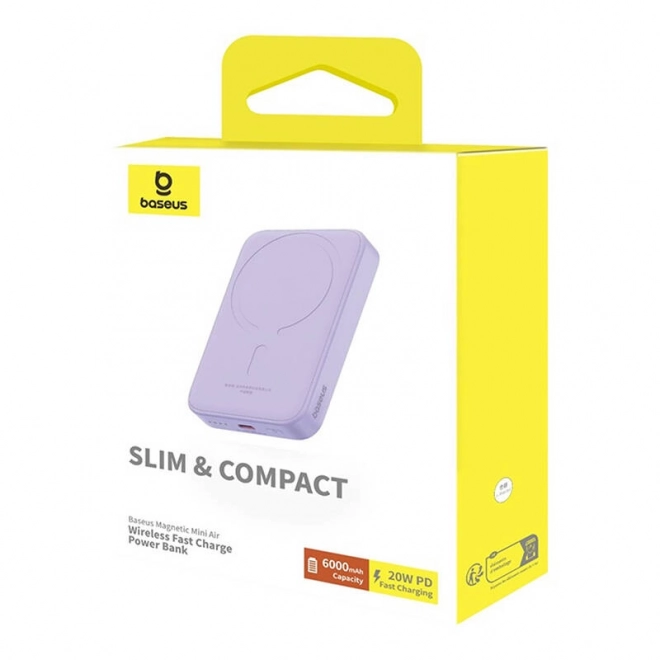 Baseus mini powerbanka 6000 mAh 20W fialová