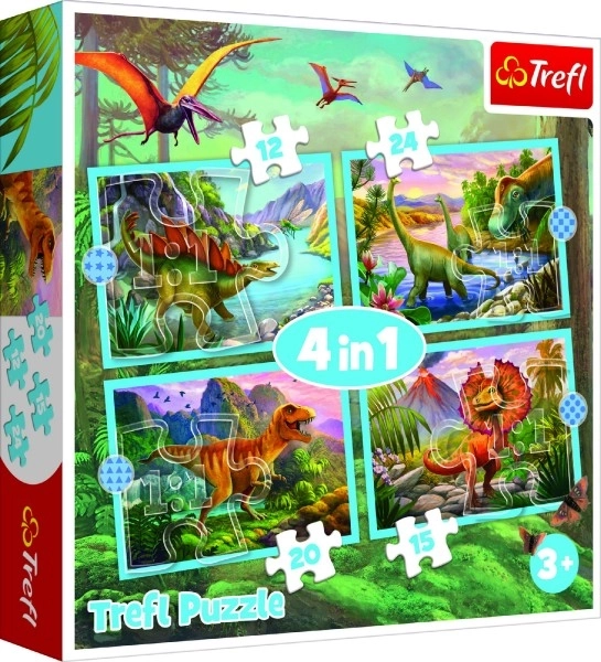 Výnimočné Dinosaure Puzzle 4v1