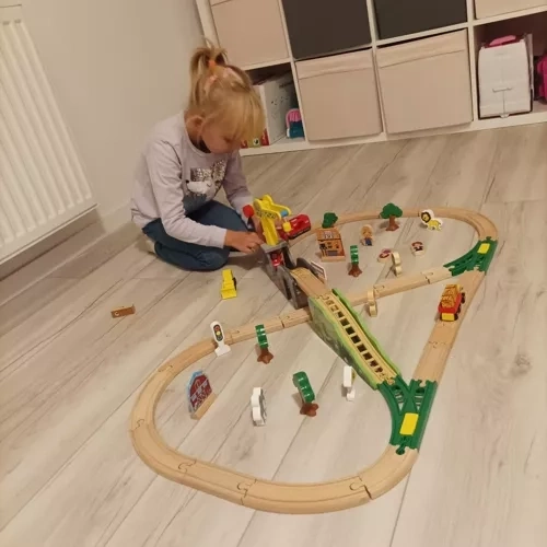 Drevená železnica pre deti - kruha kolekcia