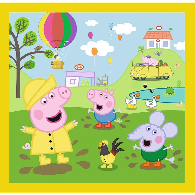 Puzzle 3v1 - Prasiatko Peppa
