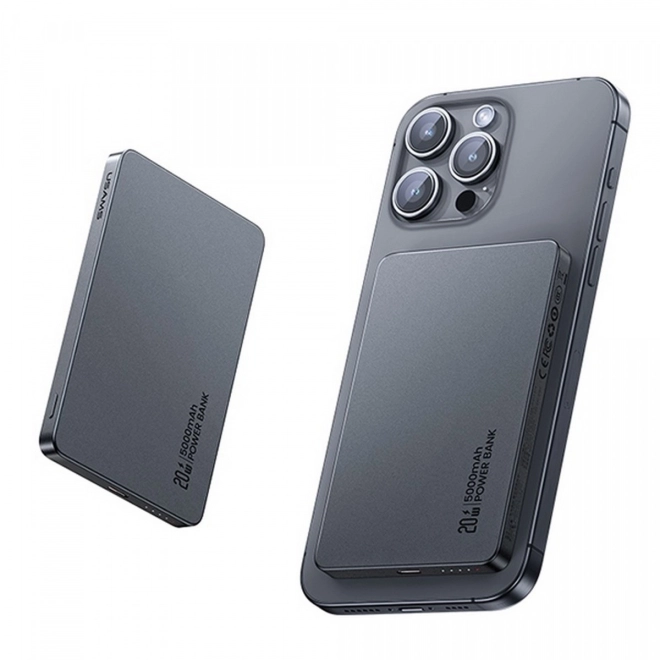 Indukčná powerbanka 5000mAh 20W MagSafe PD biela
