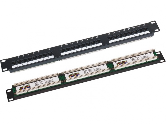 Patchpanel UTP kategórie 6 1U 24xRJ45 LSA