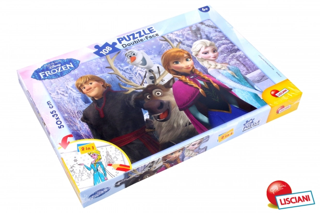 Puzzle obojstranné 108 dielikov - Frozen