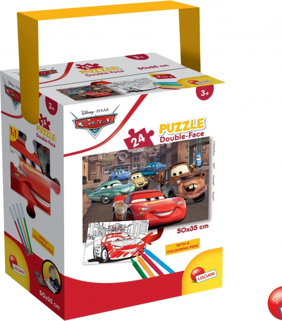 Detské puzzle Cars: obojstranné, 24 dielikov